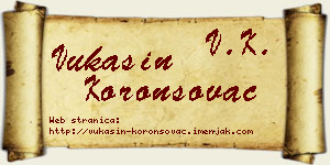 Vukašin Koronsovac vizit kartica
